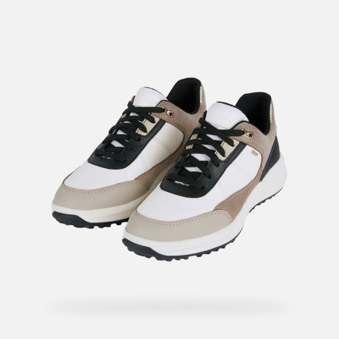 Waterproof trainers PG1X ABX WOMAN White/Light Taupe - image number 8 | GEOX