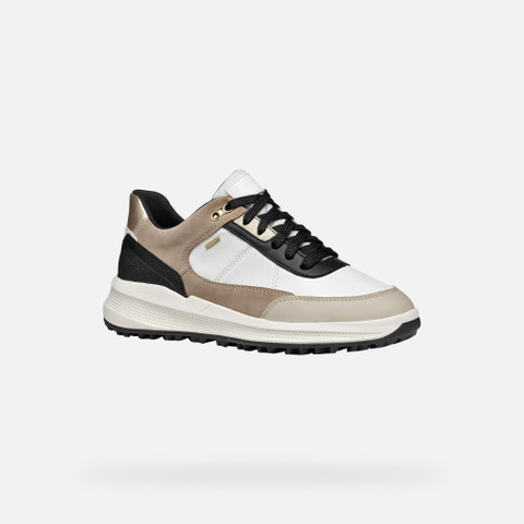 Waterproof trainers PG1X ABX WOMAN White/Light Taupe - image number 3 | GEOX