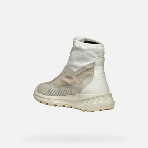 waterproof boots PG1X ABX WOMAN Light sand/Off White - image number 3 | GEOX