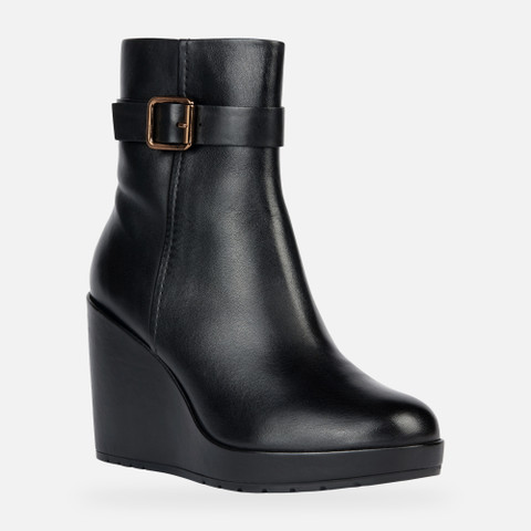 ankle boots with wedge MANILVA WOMAN Black - image number 2 | GEOX