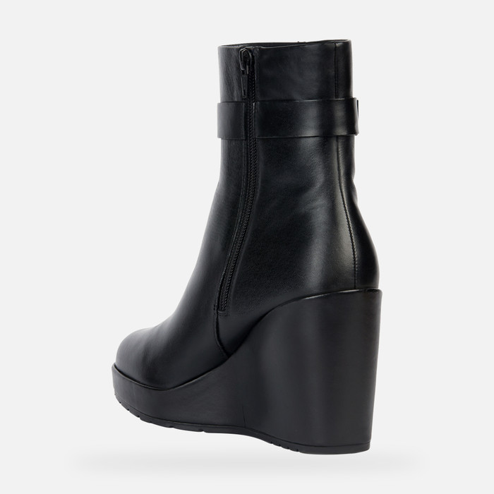 Geox® MANILVA C: Ankle Boots With Wedge black Woman | Geox®