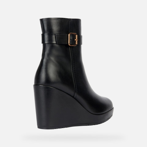 ankle boots with wedge MANILVA WOMAN Black - image number 4 | GEOX