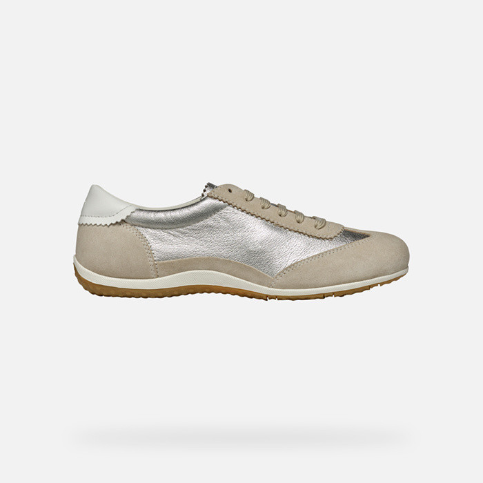 Low top sneakers VEGA WOMAN Light taupe/Light gold | GEOX