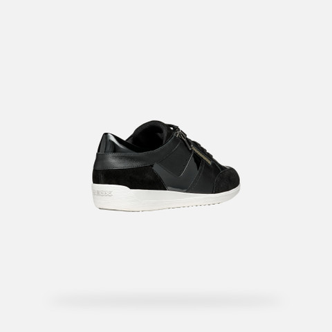 Geox® MYRIA: Women's Black Low Top Sneakers | Geox®