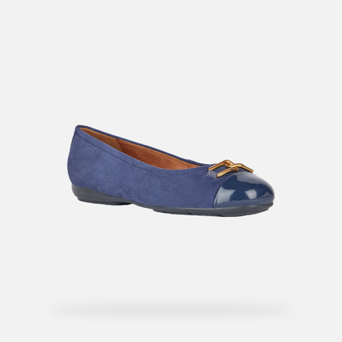 suede ballerina pumps ANNYTAH WOMAN Navy - image number 2 | GEOX