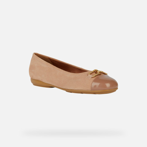leather ballerina flats ANNYTAH WOMAN Beige - image number 2 | GEOX