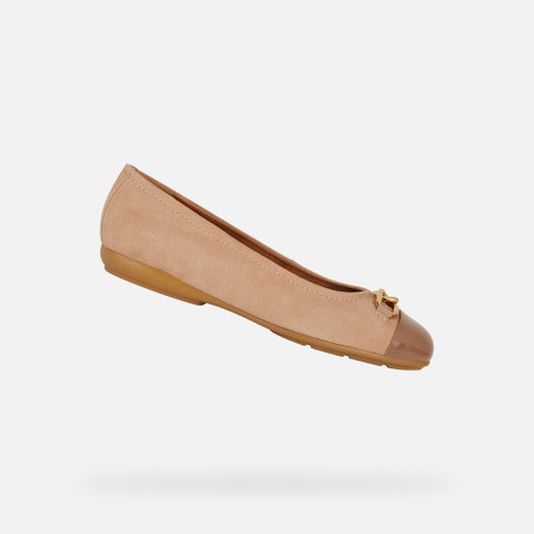 leather ballerina flats ANNYTAH WOMAN Beige - image number 0 | GEOX