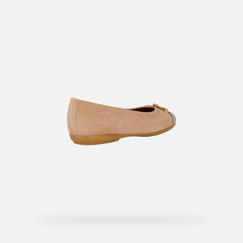 leather ballerina flats ANNYTAH WOMAN Beige - image number 4 | GEOX