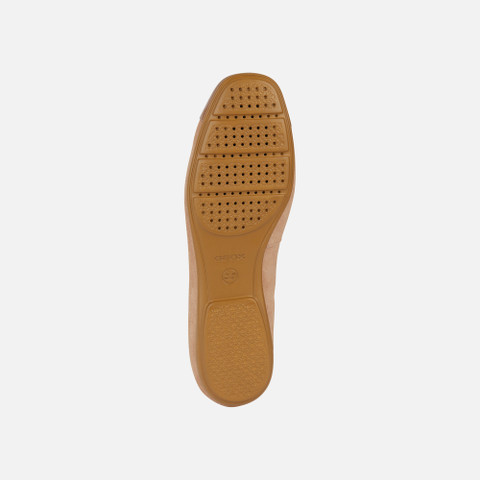 leather ballerina flats ANNYTAH WOMAN Beige - image number 6 | GEOX