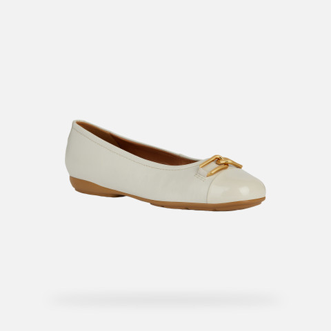 leather ballerina flats ANNYTAH WOMAN Light Sand - image number 2 | GEOX