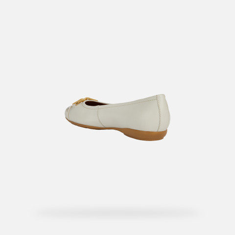 leather ballerina flats ANNYTAH WOMAN Light Sand - image number 3 | GEOX