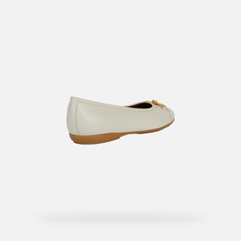 leather ballerina flats ANNYTAH WOMAN Light Sand - image number 4 | GEOX