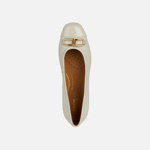 leather ballerina flats ANNYTAH WOMAN Light Sand - image number 5 | GEOX