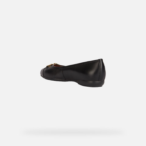 leather ballerina flats ANNYTAH WOMAN Black - image number 3 | GEOX