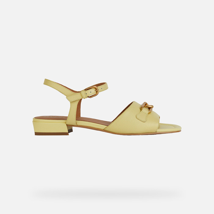 Low-heel sandals NEW ERAKLIA 15 WOMAN Light Yellow | GEOX