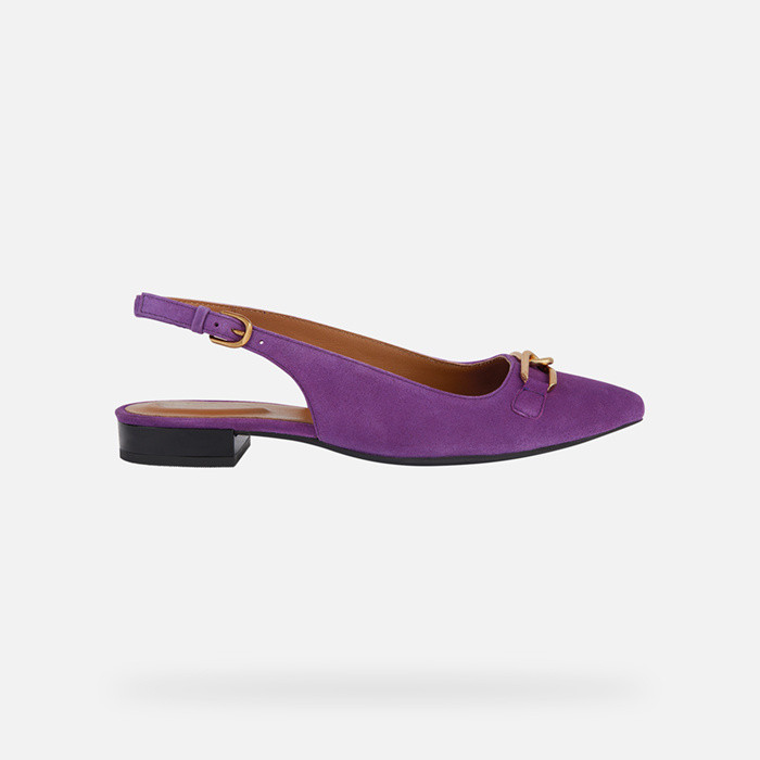 Slingbacks with low heels CHARYSSA WOMAN Purple | GEOX