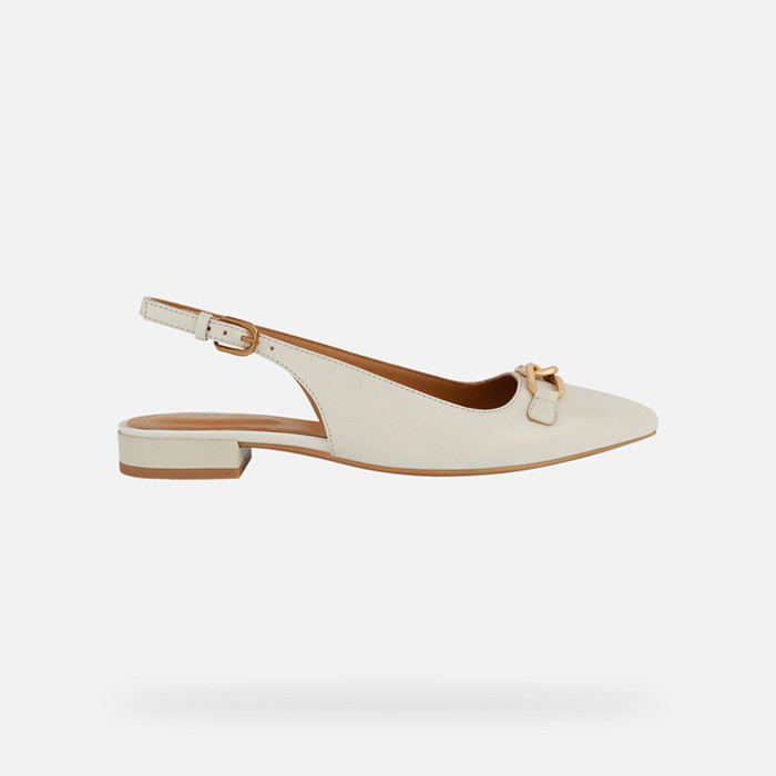 Slingbacks with low heels CHARYSSA WOMAN Light Sand | GEOX