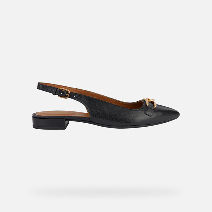 Slingbacks with low heels CHARYSSA WOMAN Black | GEOX
