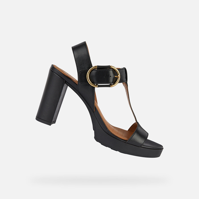 High-heeled sandals WALK PLEASURE 85S WOMAN Black | GEOX
