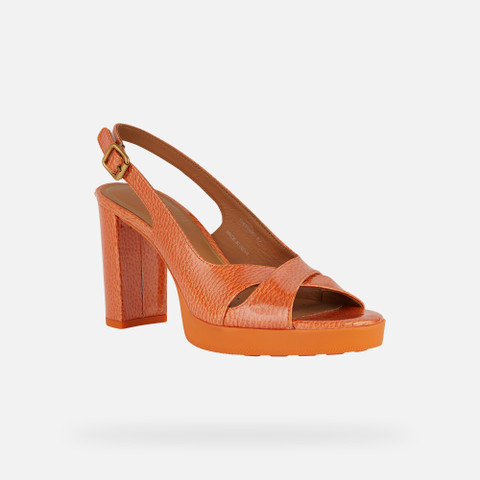 high-heeled sandals WALK PLEASURE 85S WOMAN Orange - image number 2 | GEOX