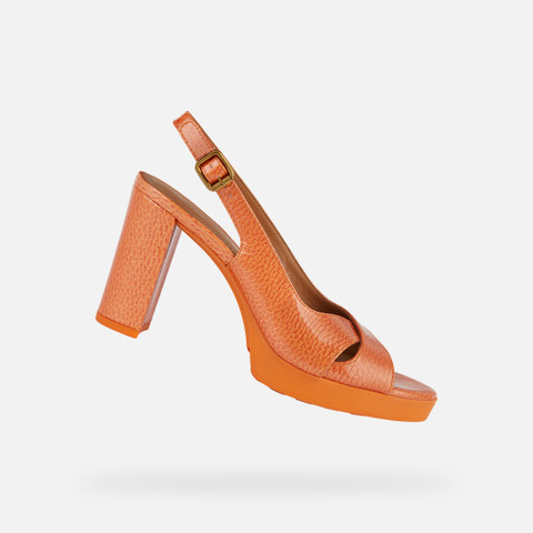 high-heeled sandals WALK PLEASURE 85S WOMAN Orange - image number 0 | GEOX