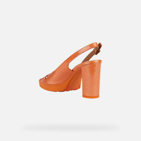 high-heeled sandals WALK PLEASURE 85S WOMAN Orange - image number 3 | GEOX
