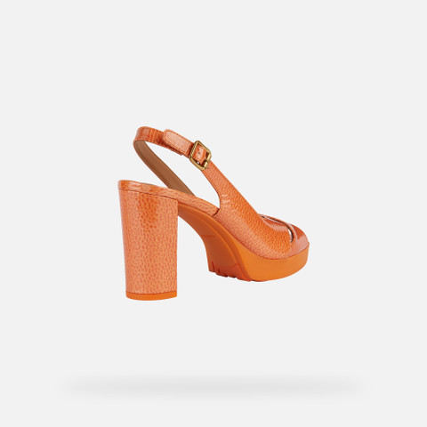 high-heeled sandals WALK PLEASURE 85S WOMAN Orange - image number 4 | GEOX