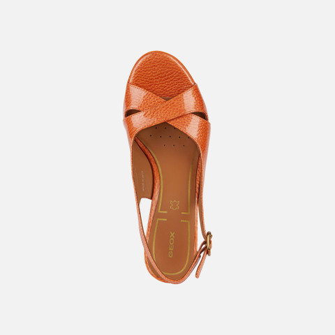 high-heeled sandals WALK PLEASURE 85S WOMAN Orange - image number 5 | GEOX