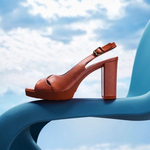 high-heeled sandals WALK PLEASURE 85S WOMAN Orange - image number 7 | GEOX