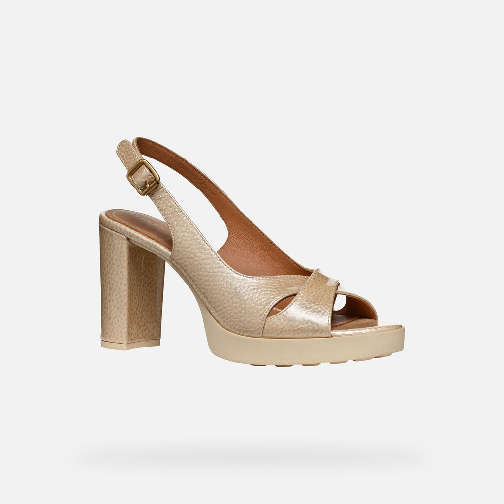 high-heeled sandals WALK PLEASURE 85S WOMAN Peach - image number 2 | GEOX