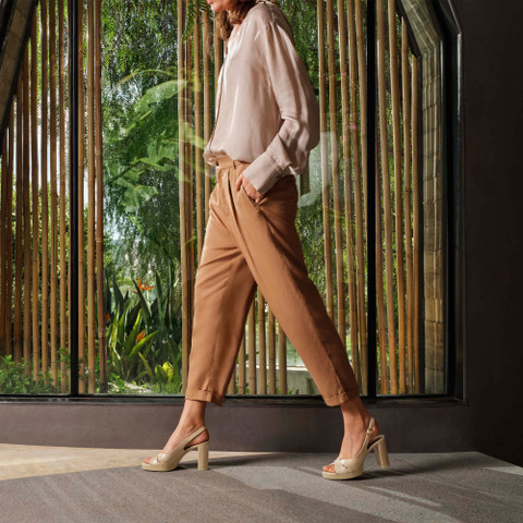high-heeled sandals WALK PLEASURE 85S WOMAN Peach - image number 7 | GEOX