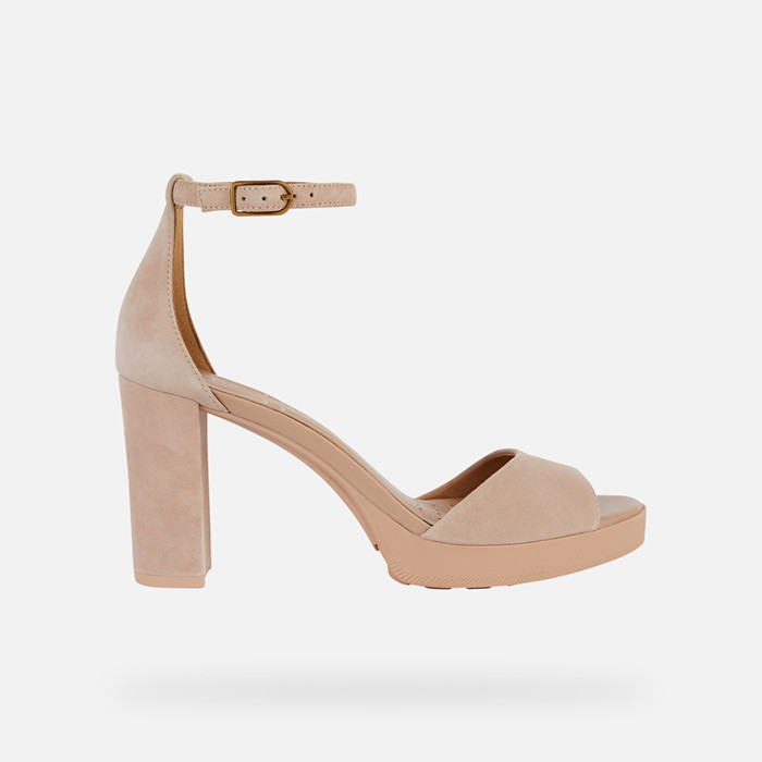 High-heeled sandals WALK PLEASURE 85S WOMAN Dark Skin | GEOX