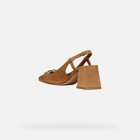 Medium heel pumps CORONILLA WOMAN Cognac - image number 3 | GEOX
