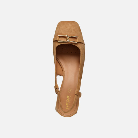 Medium heel pumps CORONILLA WOMAN Cognac - image number 5 | GEOX