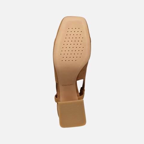 Medium heel pumps CORONILLA WOMAN Cognac - image number 6 | GEOX