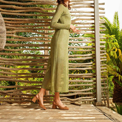 Medium heel pumps CORONILLA WOMAN Cognac - image number 7 | GEOX