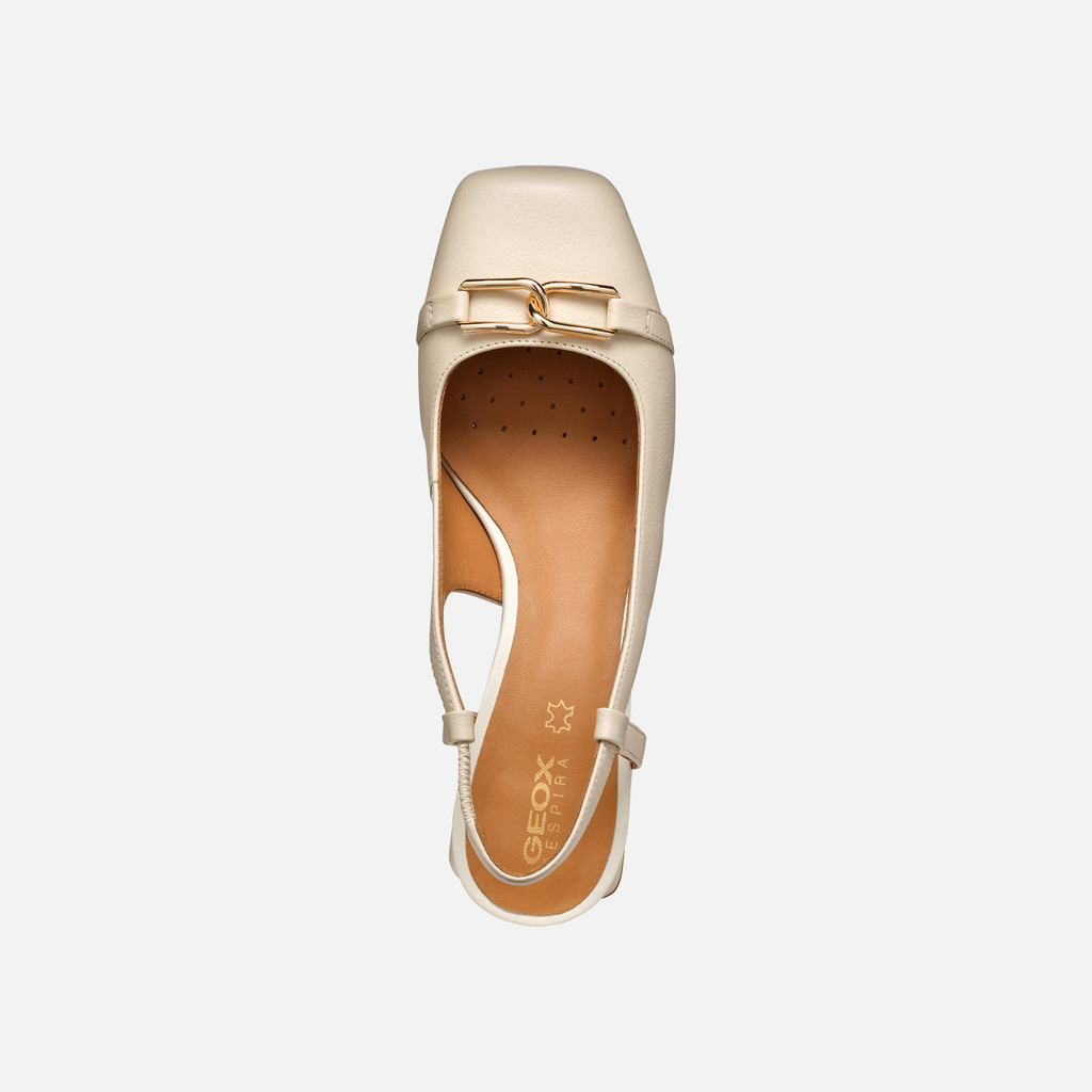 Medium heel pumps CORONILLA WOMAN Light Sand - image number 5 | GEOX