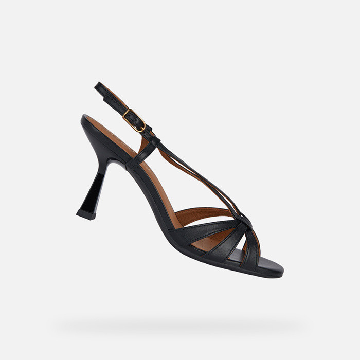 High-heeled sandals ERAKLIA R 80 WOMAN Black | GEOX