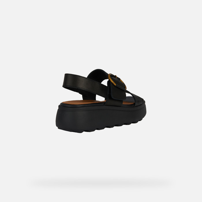 Geox® SPHERICA EC4.1 S: Women's black Platform Sandals | Geox®