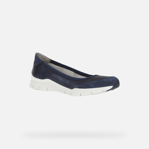 fabric ballet flats SUKIE WOMAN Navy/Avio - image number 2 | GEOX