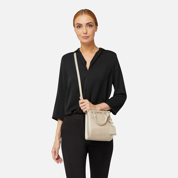 Handbag MEDILLA WOMAN Skin/Silver | GEOX
