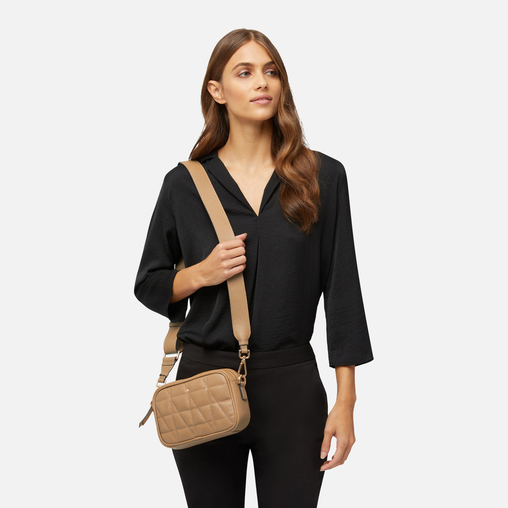 cross-body bag NARCISIA WOMAN Tan - image number 6 | GEOX