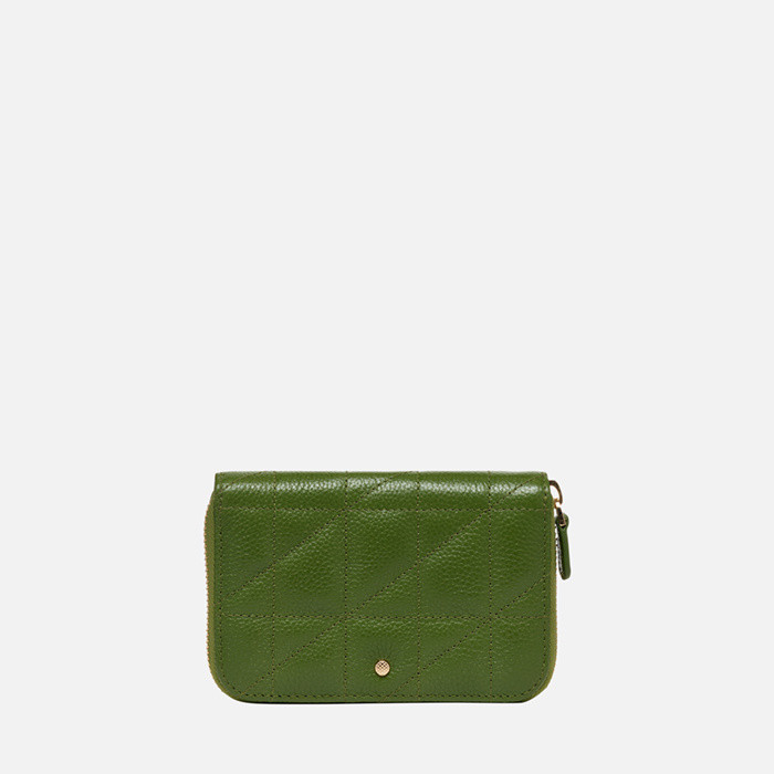 Wallet with zip WALLET WOMAN Green | GEOX