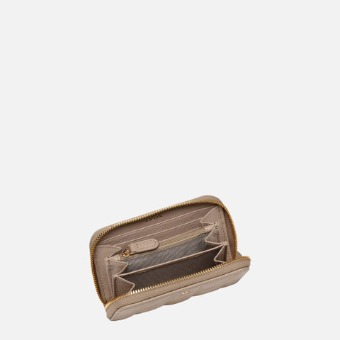 Wallet with zip WALLET WOMAN Light Taupe - image number 3 | GEOX