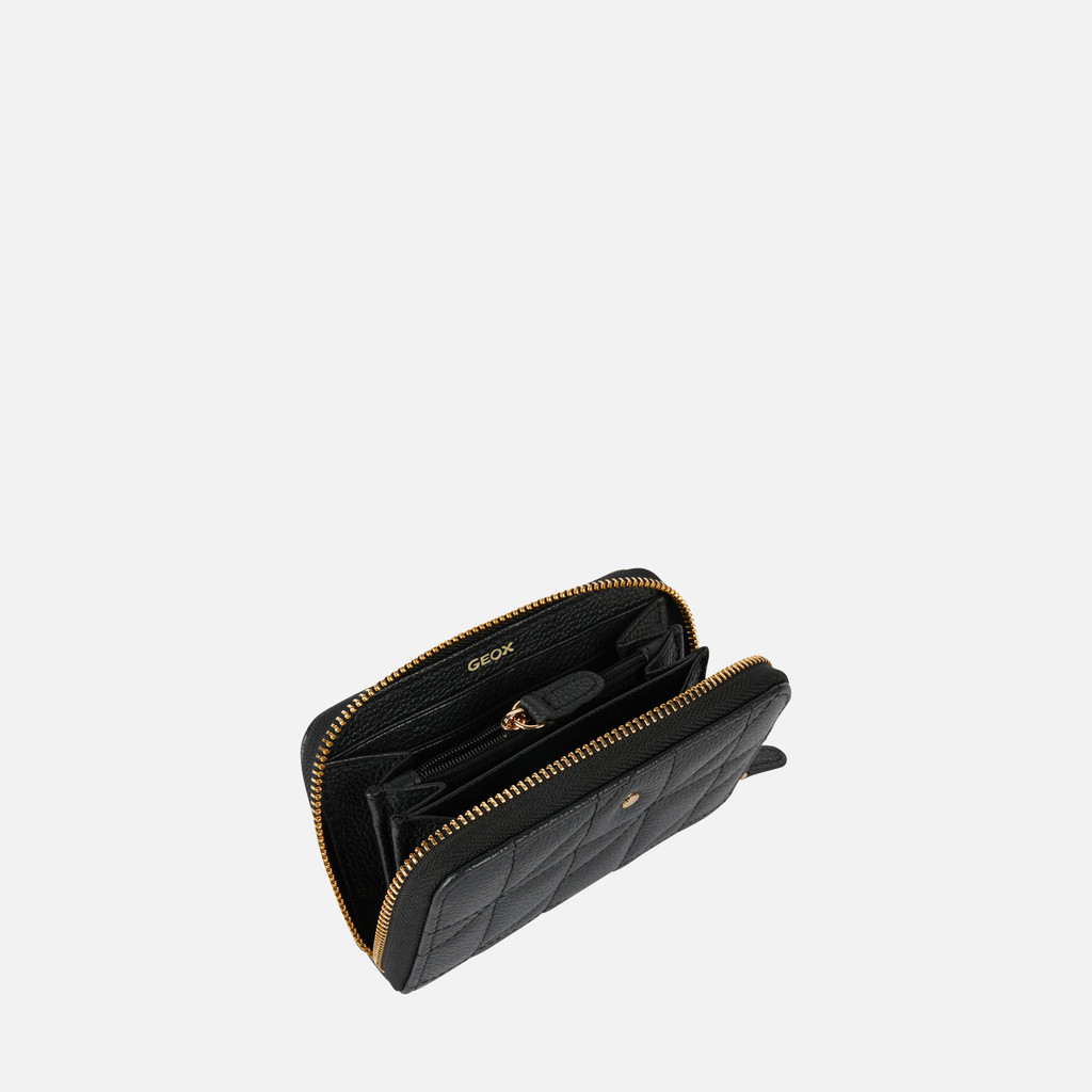 Wallet with zip WALLET WOMAN Black - image number 3 | GEOX