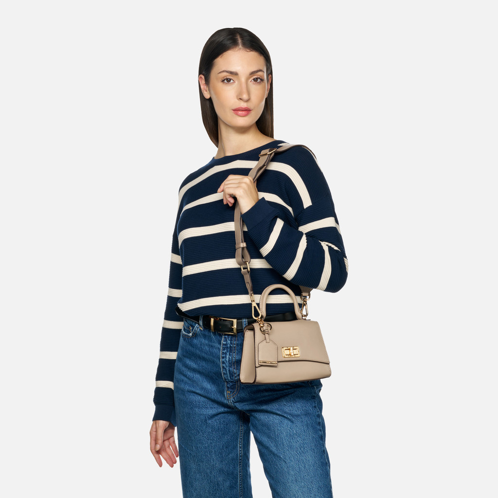 Handbag CICLAMINIA WOMAN Light Taupe - image number 5 | GEOX