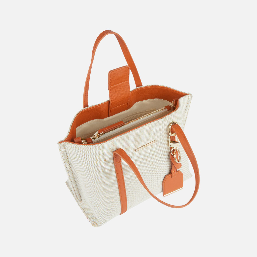 Geox® NABONA: Women's beige Handbag | Geox® AIDA - LUREX