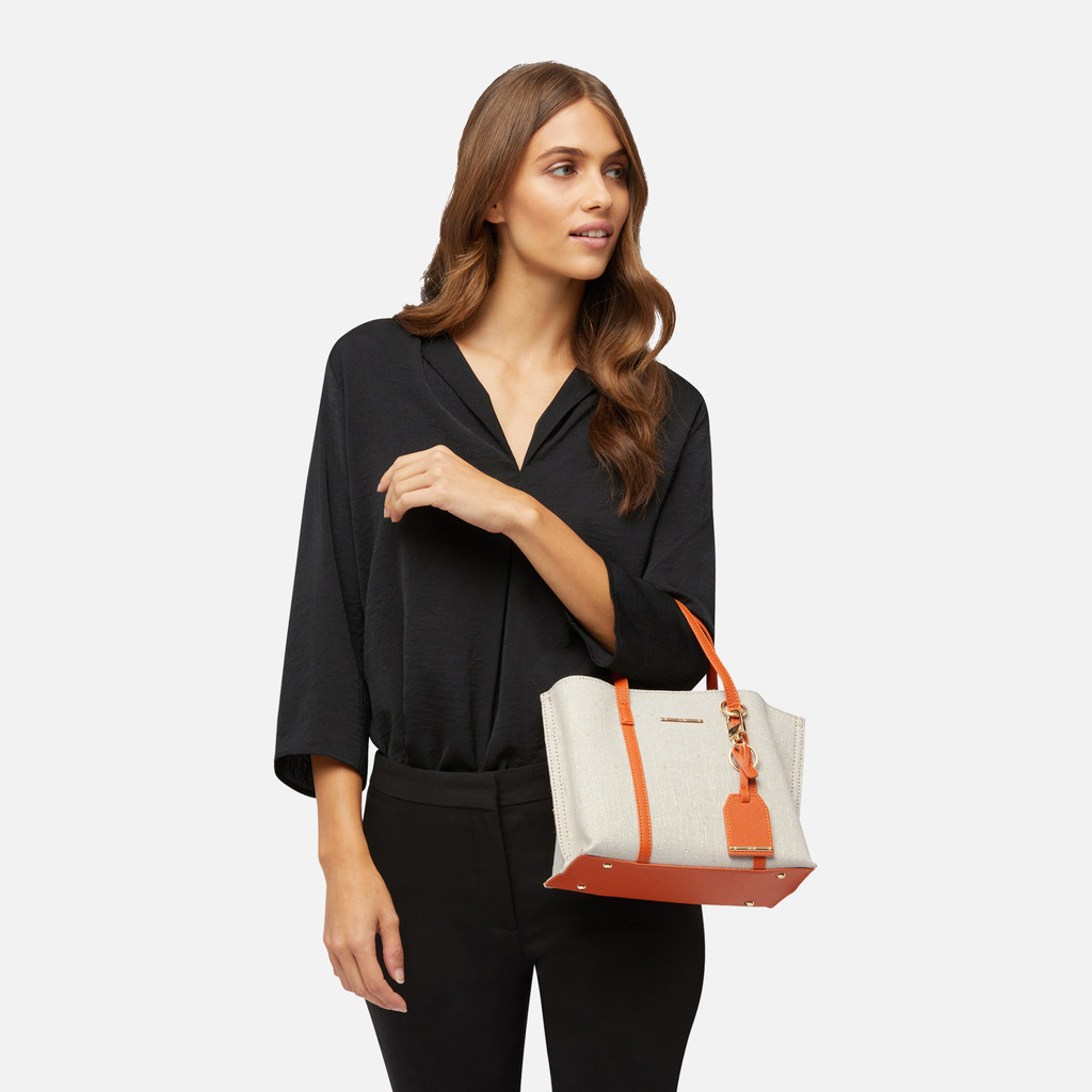 Geox® NABONA: Women's beige Handbag | Geox® AIDA - LUREX