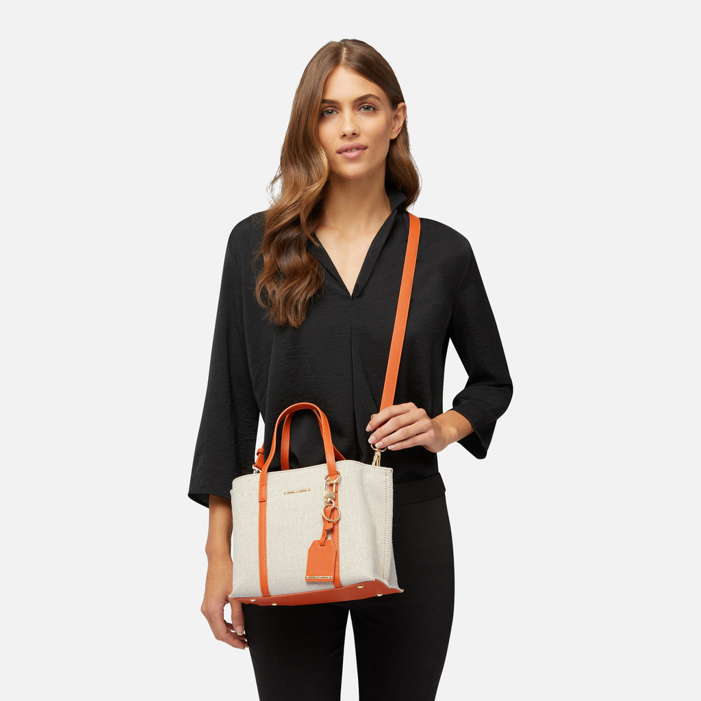 Geox® NABONA: Women's beige Handbag | Geox® AIDA - LUREX