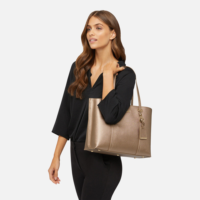 Shoulder bag NABONA WOMAN Light Bronze | GEOX